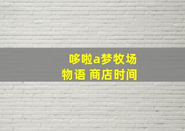 哆啦a梦牧场物语 商店时间